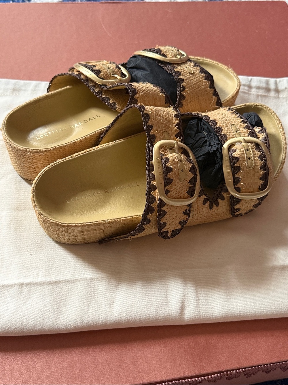 💛 Loeffler Randall Theo 40MM Cotton-Blend Platform Sandals - Picture 5 of 10